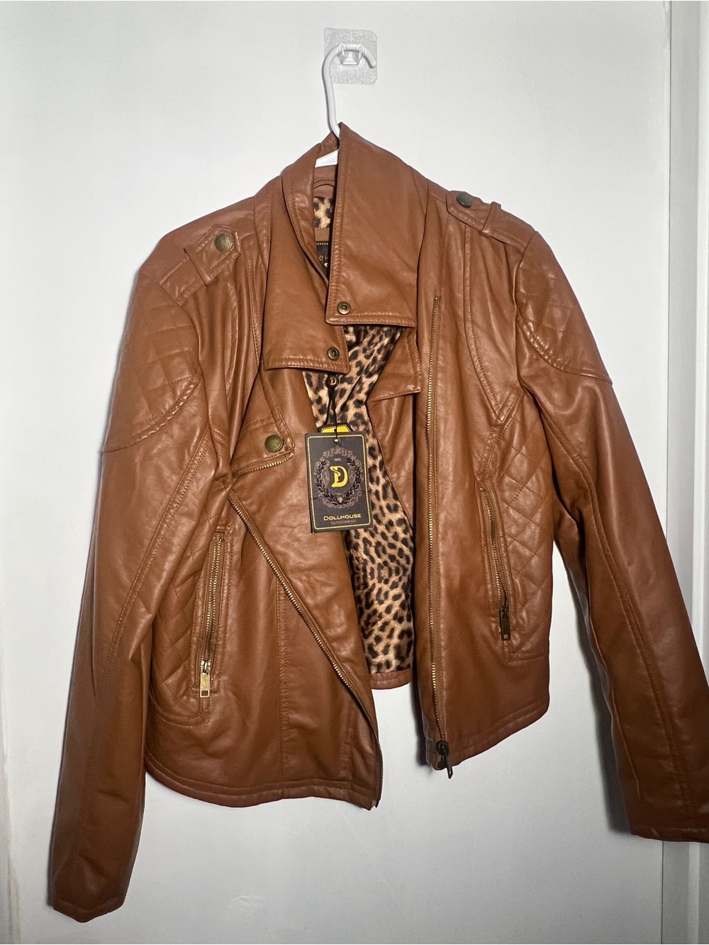 Dollhouse Faux Leather Moto Jacket